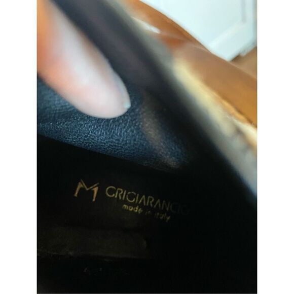 Grigiarancio Italian made point toe leopard calf hair booties size 39 - Picture 8 of 10